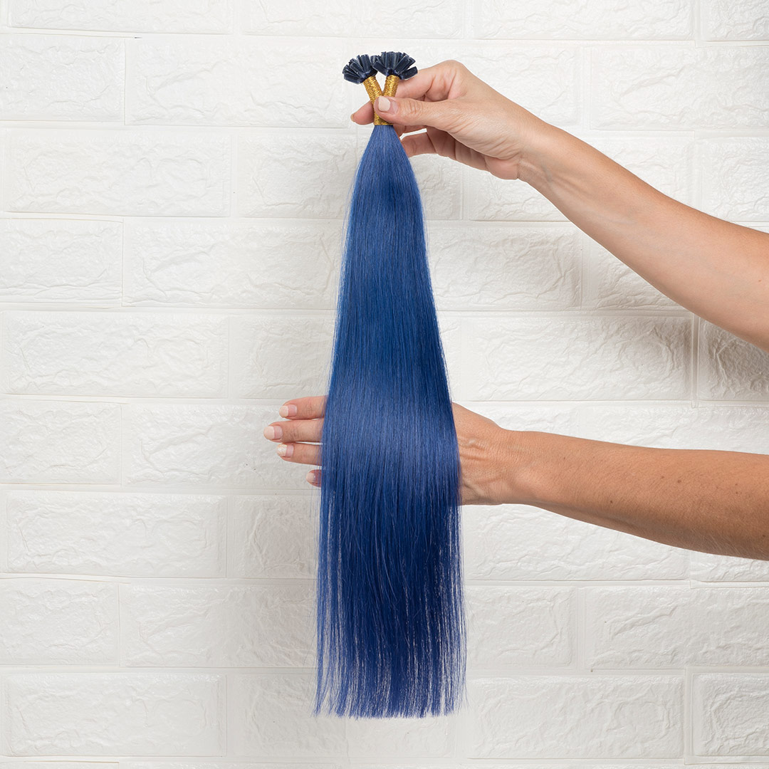 Hair Extensions U-Tip Ίσια 50 εκατοστά Μπλε