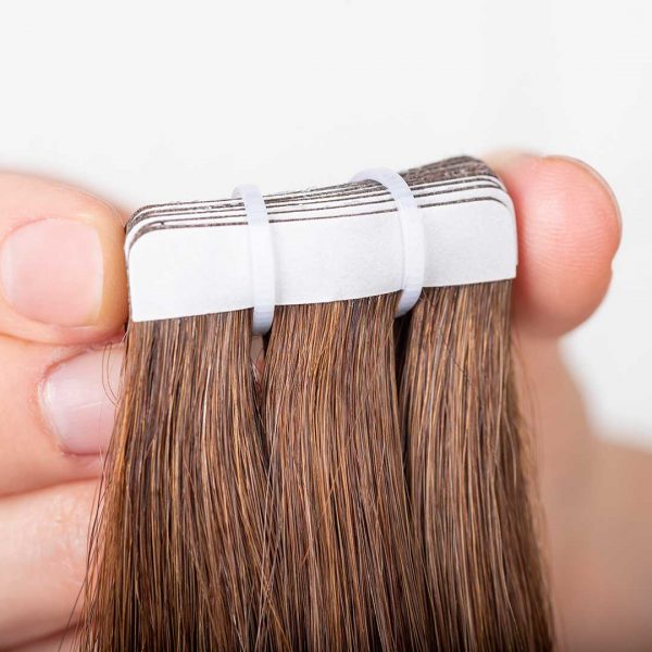 Hair Extensions Tape Ίσια Remy 8A 53 εκατοστά Καστανό Ανοιχτό