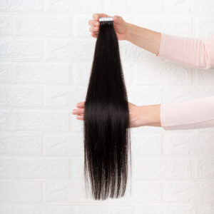 Tape Hair Extensions Ίσια Remy 8A – 53εκ. – Καστανό Πολύ Σκούρο