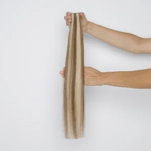 Tape Hair Extensions Ίσια Remy 9A – 53εκ. – Δίχρωμο Καστανό & Ξανθό Σκούρο Ψυχρό