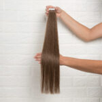 Tape Hair Extensions Ίσια Remy 9A – 53εκ. – Καστανό Φυσικό Πολύ Ανοιχτό