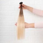 U-Tip Hair Extensions Ίσια Remy 8A – 53εκ. (20″) – Balayage Καστανό Ανοιχτό & Ξανθό Πλατινέ (No. 06 & 613)