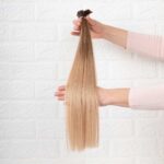 U-Tip Hair Extensions Ίσια Remy 8A – 53εκ. (20″) – Balayage Καστανό Φυσικό Πολύ Ανοιχτό & Ξανθό Σκούρο (No. 08 & 14)