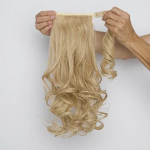 Αλογοουρά (Ponytail) Συνθετική Σπαστή Thermofiber – 50εκ. (18″) – Δίχρωμο Ξανθό Σκούρο & Ξανθό
