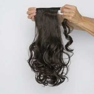 Αλογοουρά (Ponytail) Συνθετική Σπαστή Thermofiber – 50εκ. (18″) – Καστανό