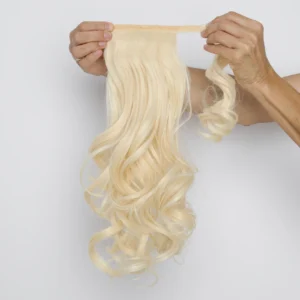 Αλογοουρά (Ponytail) Συνθετική Σπαστή Thermofiber – 50εκ. (18″) – Ξανθό Πλατινέ