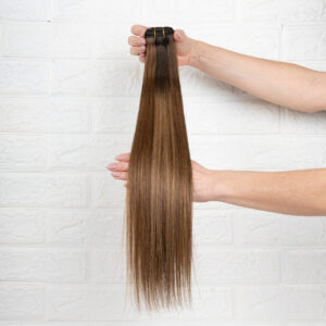 Τρέσα Φυσική Ίσια Remy 8A – 53εκ. – Balayage Καστανό Σκούρο & Καστανό & Ξανθό Σκούρο