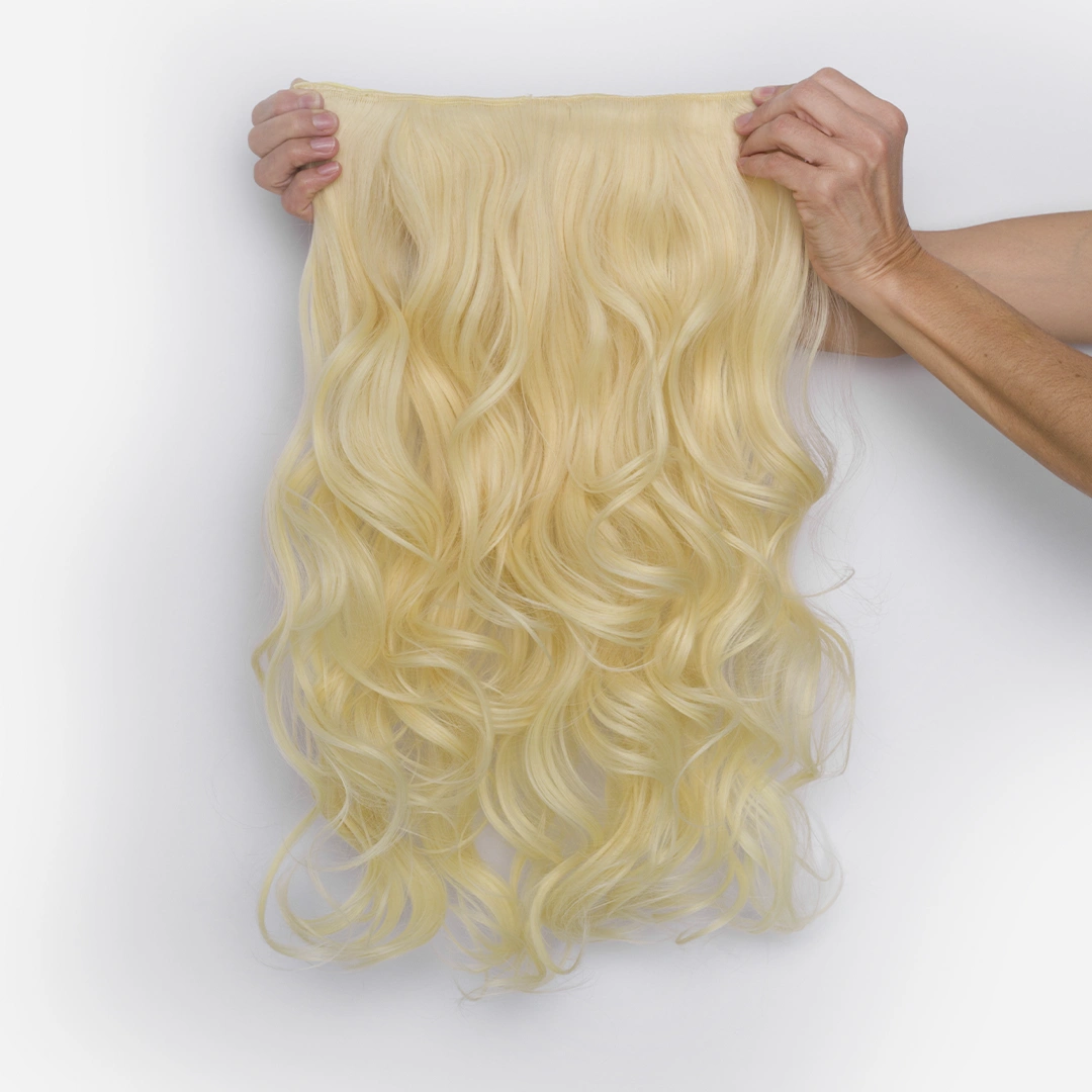 Τρέσα Συνθετική Σπαστή – Clip In – 61εκ. (24″) – Ξανθό Πλατινέ