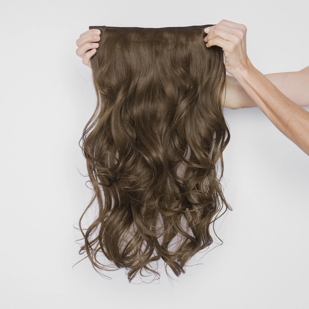 Τρέσα Συνθετική Σπαστή – Clip In – 61εκ. (24″) – Σοκολατί Ψυχρό