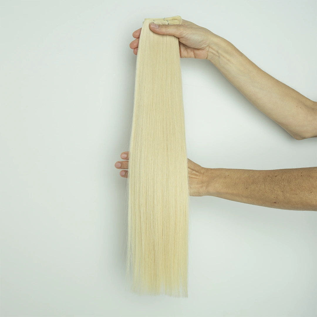 Τρέσα Φυσική Ίσια Virgin Remy 10A Genius – 53εκ. – Ξανθό Πολύ Ανοιχτό