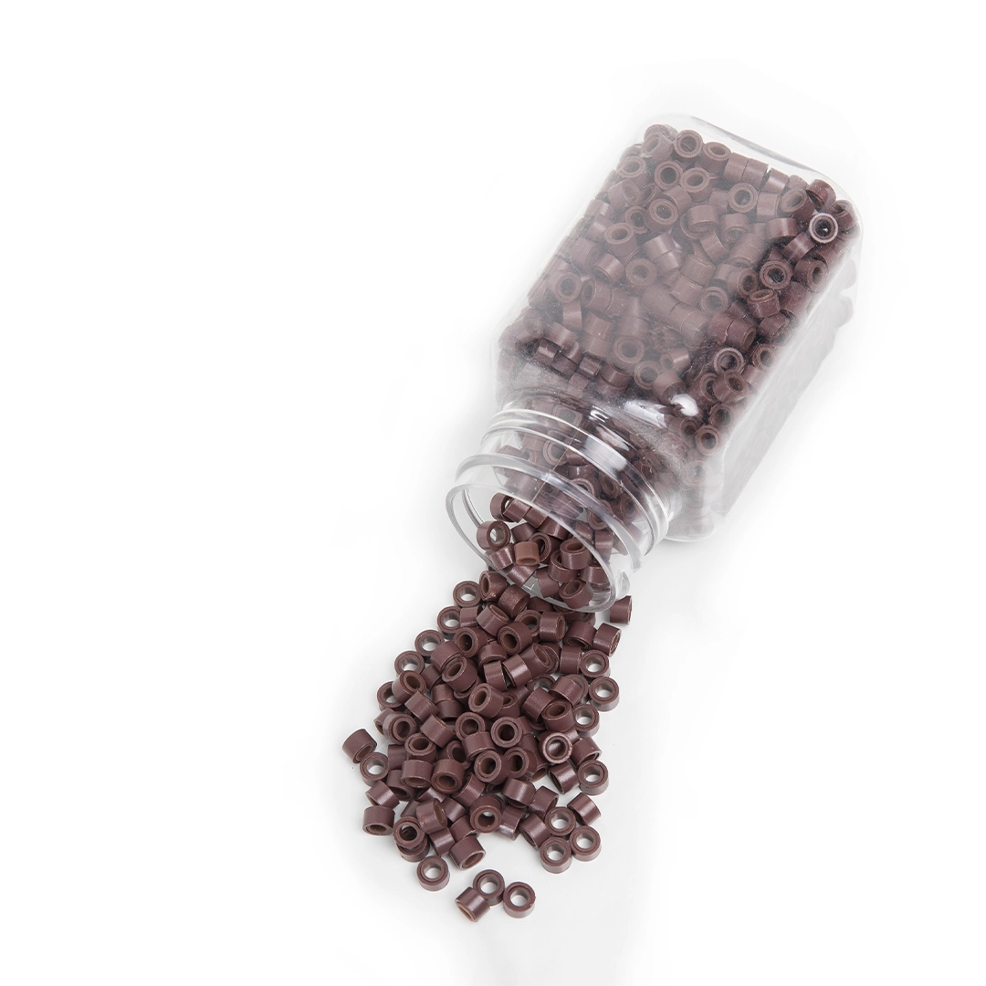 Microrings Σιλικόνης - 100 τμχ - Καφέ Σκούρο
